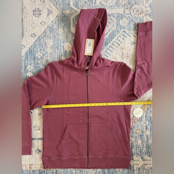 Pact Organic Cotton Unisex One For All Zip Up Hoodie - Mauve - Size Medium - Picture 5 of 9